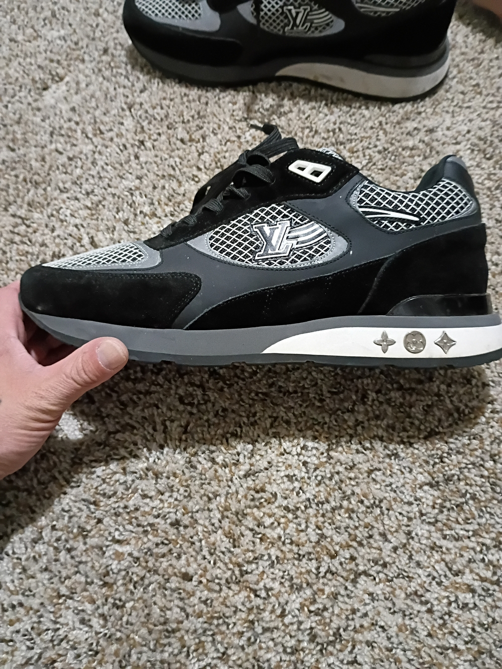 Louis Vuitton Run Away Men's Black Sneakers - Picture 3 of 3